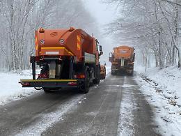 Spazzaneve in azione sulla Sp Caronia-Capizzi