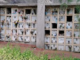 Cimitero monumentale nel degrado: calcinacci sulle tombe, rifiuti tra i viali