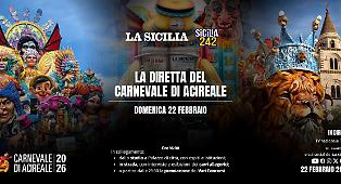 Carnevale di Acireale 2026, domenica 22 febbraio gran finale in diretta da Palazzo di Citt&agrave; e su lasicilia.it