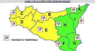 Sicilia, pioggia &ldquo;a macchia di leopardo&rdquo; e mari molto mossi: scatta l&rsquo;allerta gialla in mezza Isola