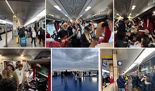 22 ore di treno per raggiungere l'Isola: le foto del viaggio sul Sicilia Express tra stazioni, brindisi e abbracci