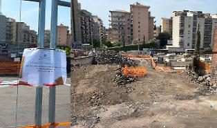 Catania, si fermano i lavori in via Palazzotto: posti i sigilli nel cantiere del supermercato