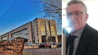 da sinistra l'ospedale di Enna Umberto I, la vittima  Tony Di Marco