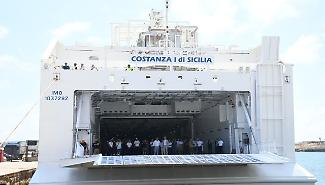 Porto Empedocle, al via il "Costanza I di Sicilia": Schifani inaugura il primo traghetto della Regione