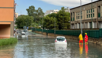 Allagamenti a Enna bassa dopo il violento temporale