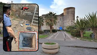 Castello Ursino, preso il ladro di rame che ha lasciato al buio il museo: beccato con 40 kg di cavi