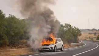 Fuoco e fiamme sul Range Rover, c'era anche una donna in gravidanza
