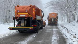 Spazzaneve in azione sulla Sp Caronia-Capizzi