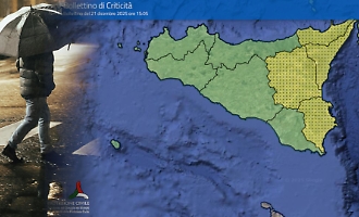 Domenica sott'acqua in Sicilia e anche per domani luned&igrave; c'&egrave; allerta moderata su parte dell'Isola