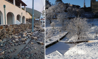 L'inverno irrompe in Sicilia: vento gelido, mareggiate alle Eolie ed Enna imbiancata