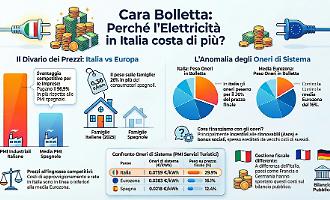 Energia, in Sicilia si paga il 56% in pi&ugrave; che in Spagna: il paradosso italiano che penalizza chi produce