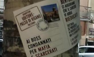 Palermo, adesivi contro il pizzo a Uditore-Passo di Rigano: &laquo;Ai boss scarcerati: se ci riprovate vi denunciamo&raquo;