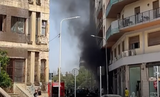 Incendio in garage a piazza Adda, fumo e paura davanti al vecchio tribunale di Siracusa