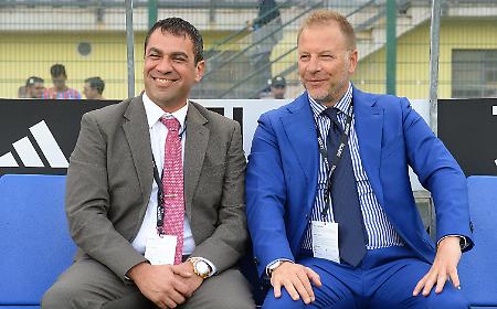 Il presidente del Catania Ross Pelligra con il vice e ad rossazzurro Vincenzo Grella (foto Filippo Galtieri)