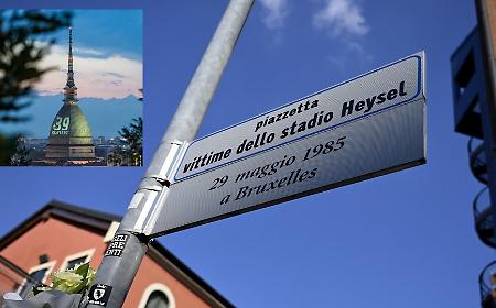 Torino ricorda l&rsquo;Heysel: la Mole illuminata in memoria dei 39 tifosi