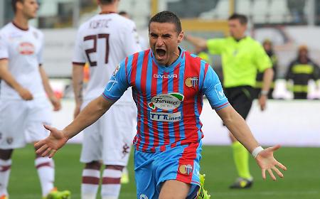 Gonzalo Bergessio attaccante del Catania negli anni della Serie A