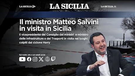 Ciclone Harry, Salvini "sbarca" ad Acitrezza LA DIRETTA DELLA VISITA 