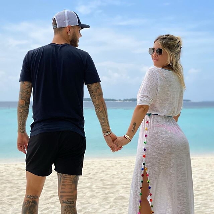 Mauro Icardi e Wanda Nara alle Maldive