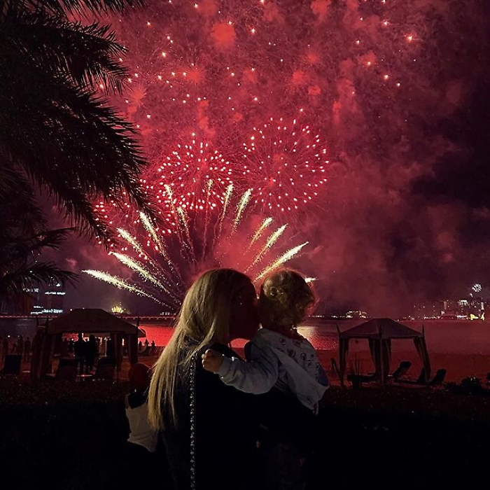 Chiara Ferragni e il piccole Leone a Dubai