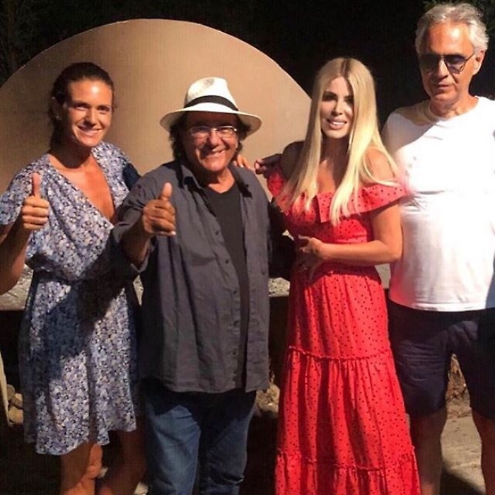 Al Bano, Loredana Lecciso e i coniugi Bocelli