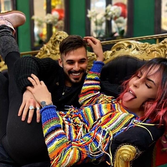 Nina Moric con il fidanzato Marco Iacono