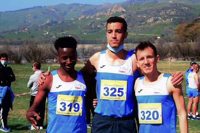 Il terzetto assoluto della Milone Siracusa: Mamadou Bah, Zouhir Sahran e Gianluca Bruno