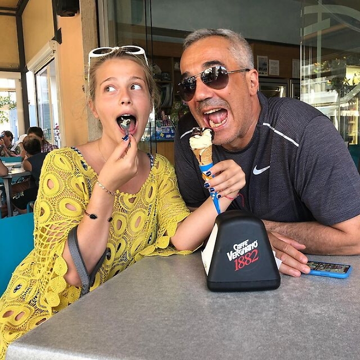 Jacqueline Luna con il padre Giovanni Di Giacomo