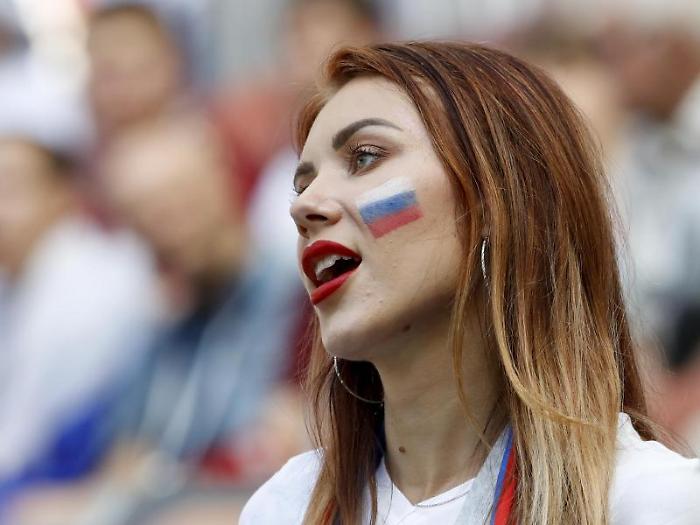 A fan of Russia prior the the round of 16 match between Spain and Russia at the 2018 soccer World Cup at the Luzhniki Stadium in Moscow, Russia, Sund