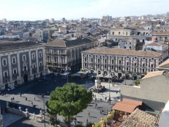 VISTA DI CATANIA DALLA CUPOLA DELLA BADIA SANT'AGATA, piazza Duomo