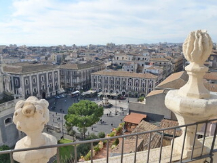 VISTA DI CATANIA DALLA CUPOLA DELLA BADIA SANT'AGATA, piazza Duomo