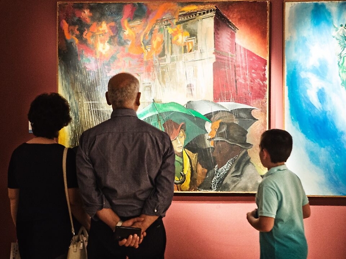 Visitatori alla mostra