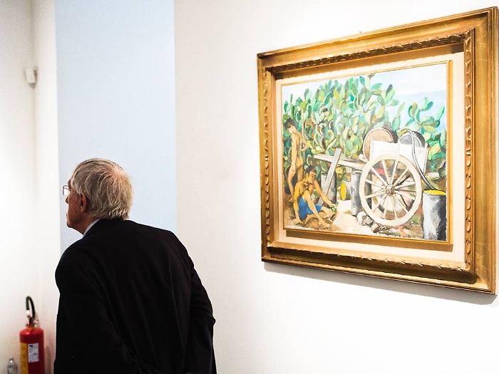 Visitatori alla mostra