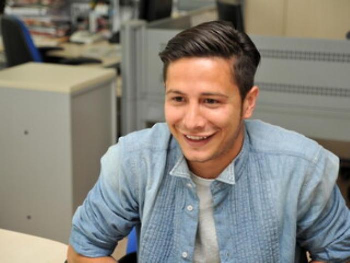 marco biagianti, giocatore catania calcio, in visita a la sicilia