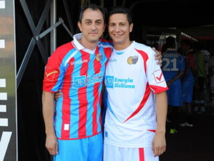 catania stadio massimino incontro di calcio per beneficenza tra catania calcio ed ex giocatori; spinesi e biagianti