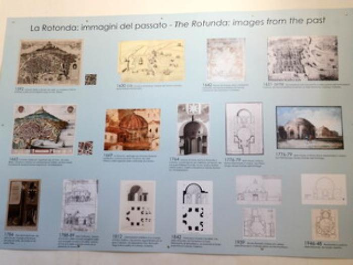 CATANIA 11/10/2016 : TERME ROTONDA, pannelli  con le immagini della Rotonda nel tempo
