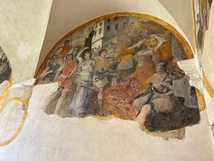 Affresco-raffigurante-SantAgata-dopo-retauro