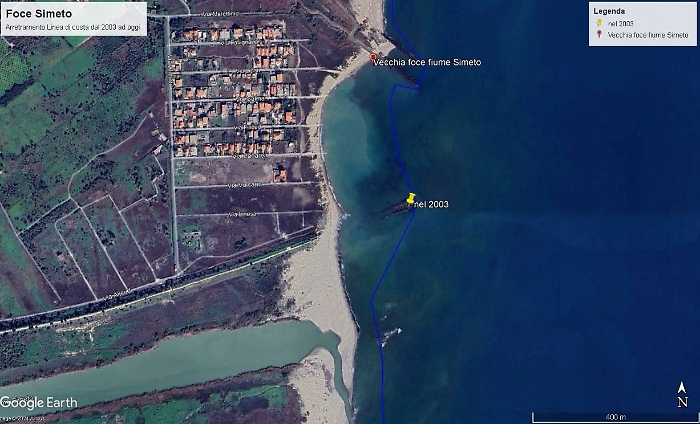 Simeto la linea blu la precedente Costa - elaborazione LIPU