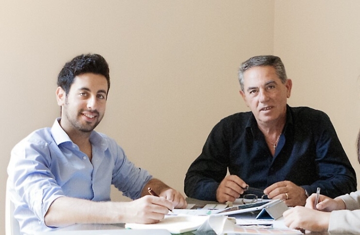 L'imprenditore Riccardo Greco con il figlio Francesco