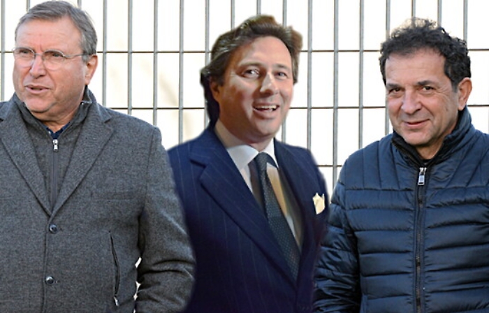 Un fotomontaggio con Pietro Lo Monaco, Raffaello Follieri e Nino Pulvirenti