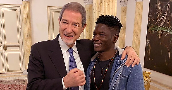 Musumeci ha incontrato Boubacar: &laquo;Non smettere di amare la Sicilia&raquo;