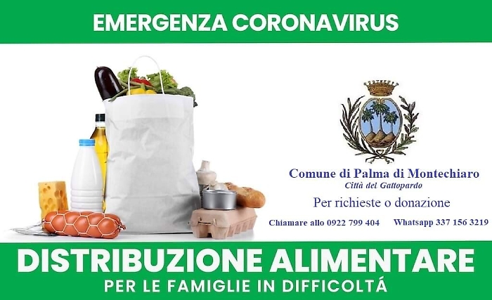 Coronavirus: a Palma di Montechiaro il sindaco viene incontro alle famiglie povere