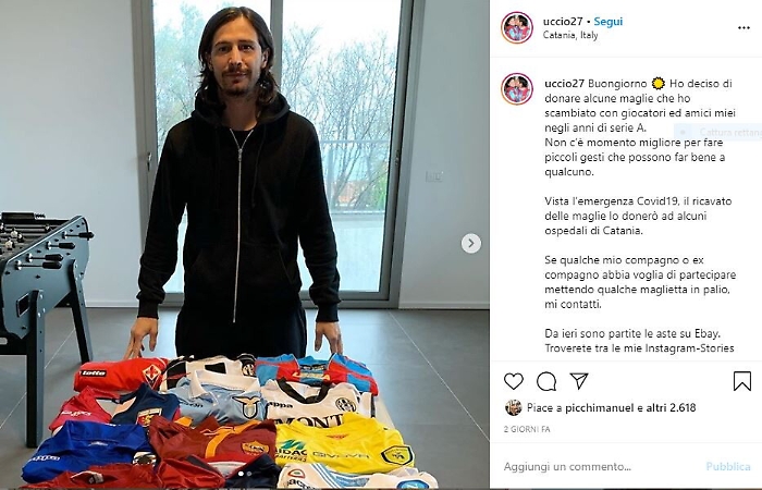 La maglia del Papu Gomez all'asta per finanziare gli ospedali di Catania