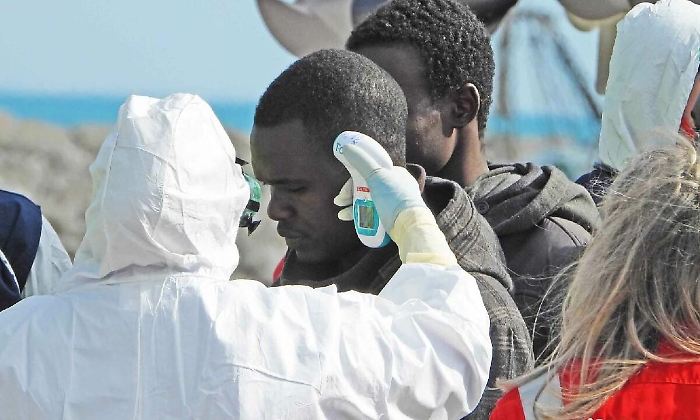 La nave quarantena "Azzurra" a Lampedusa