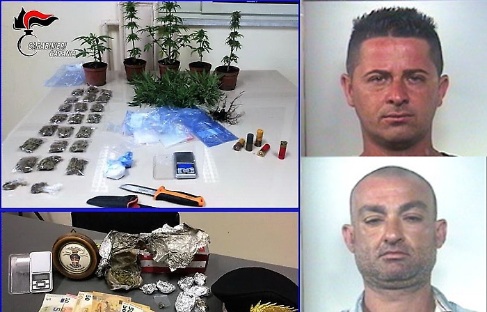 Operazione Jungo, droga e munizioni in casa di due arrestati