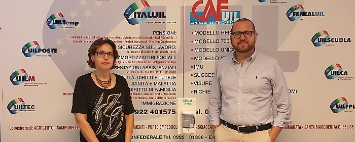 Elezioni Agrigento, la candidata sindaco, Marcella Carlisi, incontra il segretario generale della Uil, Gero Acquisto