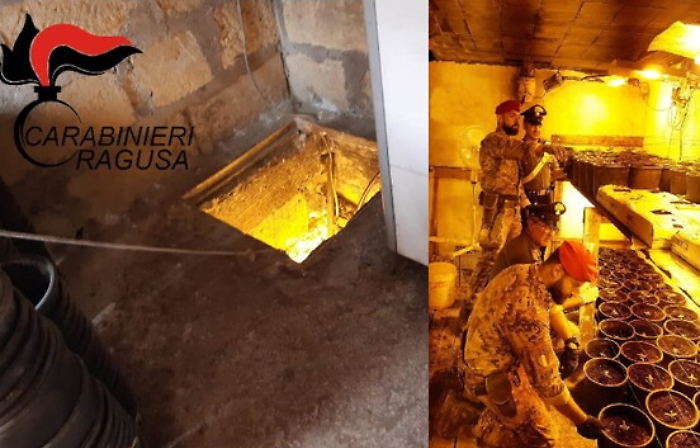 Comiso, l'agricoltore con il “bunker” per la piantagione di marijuana