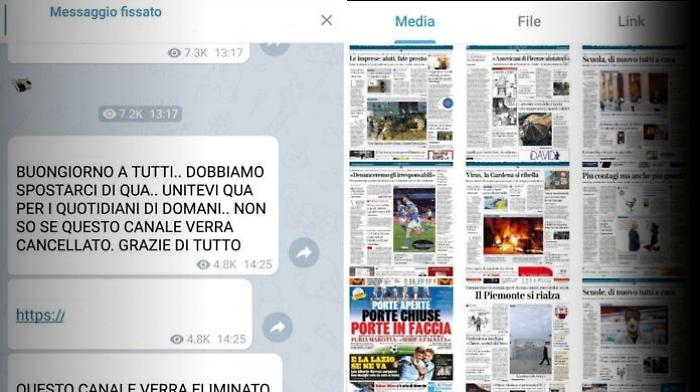 Giornali gratis online sulle chat: 46enne indagato per ricettazione