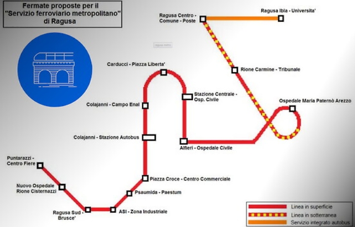 Metroferrovia di Ragusa: dal centro alla periferia così la città si muoverà sui binari