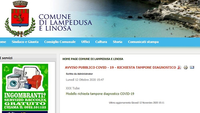 Lampedusa, hackerato il sito istituzionale