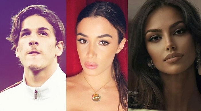da sinistra Nicol&ograve; Zaniolo, Sara Scaperotta, Madalina Ghenea 